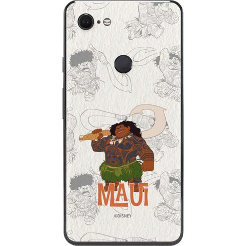 Disney Princess Moana Maui Pattern Google Pixel 3 XL Skin